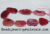 CNG1218 15.5 inches 25*35mm - 35*45mm freeform agate beads