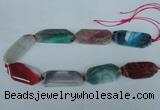 CNG1226 15.5 inches 20*35mm - 24*45mm freeform agate beads