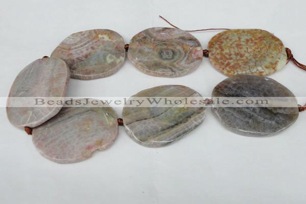 CNG1256 15.5 inches 40*50mm - 45*55mm freeform agate beads