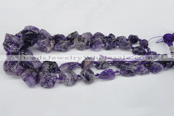 CNG1306 15.5 inches 8*12mm – 25*35mm nuggets amethyst beads