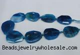 CNG1332 15.5 inches 35*40mm faceted freeform agate beads