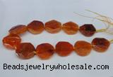 CNG1336 15.5 inches 32*35mm faceted freeform agate beads