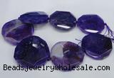 CNG1345 15.5 inches 52*55mm faceted freeform agate beads