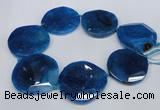 CNG1349 15.5 inches 52*55mm faceted freeform agate beads