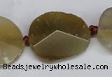 CNG1408 15.5 inches 20*25mm - 30*35mm faceted freeform agate beads