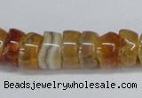 CNG1440 15.5 inches 6*12mm - 10*12mm nuggets agate gemstone beads