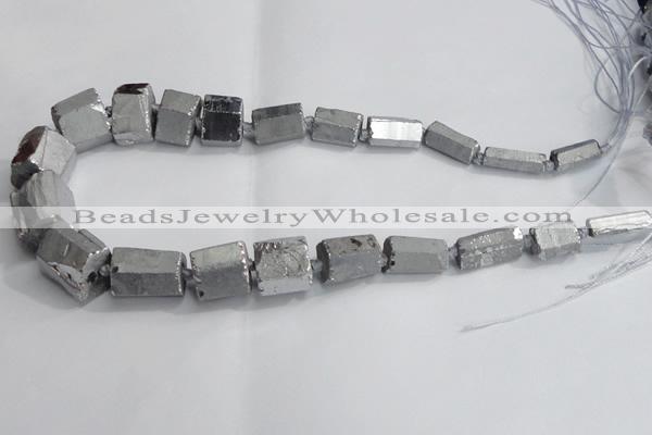 CNG1593 15.5 inches 10*15mm - 18*20mm nuggets plated quartz beads