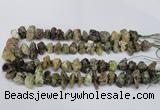 CNG1598 15.5 inches 10*14mm - 15*20mm nuggets green garnet beads