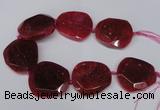 CNG1605 15.5 inches 45*50mm faceted freeform agate beads