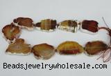 CNG1614 15.5 inches 25*35mm - 30*45mm freeform agate gemstone beads