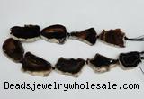 CNG1615 15.5 inches 25*35mm - 30*45mm freeform agate gemstone beads