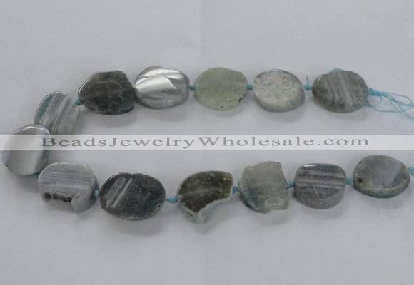 CNG1658 15.5 inches 22*28mm - 25*30mm freeform druzy agate beads