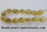 CNG1667 15.5 inches 18*25mm - 22*30mm nuggets plated druzy agate beads