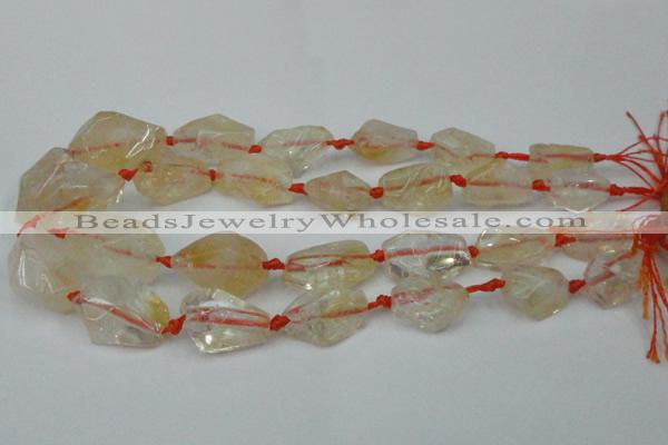 CNG1701 15.5 inches 15*20mm - 18*35mm nuggets citrine beads