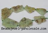 CNG1726 15.5 inches 30*40mm - 40*60mm freeform prehnite beads