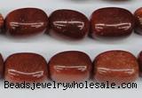 CNG19 15.5 inches 12*17mm nuggets goldstone gemstone beads