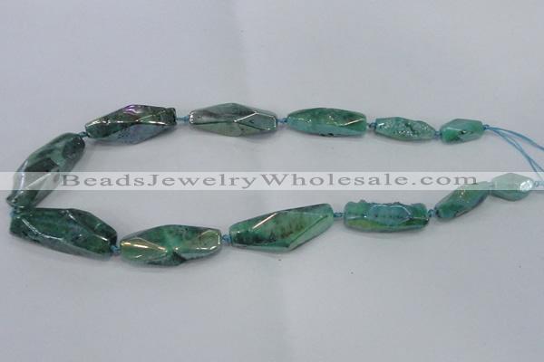 CNG2009 15.5 inches 10*14mm - 12*38mm nuggets plated quartz beads