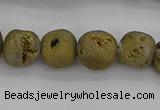 CNG2011 15.5 inches 8*10mm - 10*14mm nuggets plated druzy agate beads