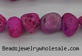 CNG2013 15.5 inches 8*10mm - 10*14mm nuggets plated druzy agate beads