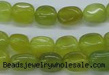 CNG204 15.5 inches 8-9mm*10-12mm nuggets Korean jade gemstone beads