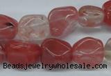 CNG205 15.5 inches 12-4mm*16-18mm nuggets cherry quartz beads