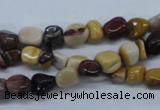 CNG206 15.5 inches 6*8mm nuggets mookaite gemstone beads