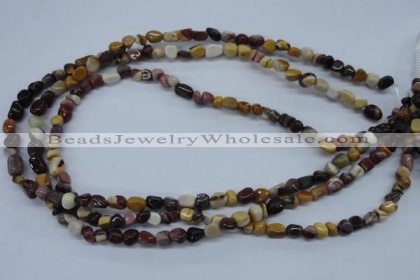 CNG206 15.5 inches 6*8mm nuggets mookaite gemstone beads