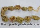 CNG2158 15.5 inches 25*35mm - 35*40mm nuggets druzy agate beads