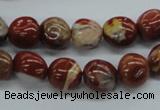 CNG217 15.5 inches 10*12mm nuggets red jasper gemstone beads