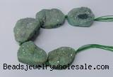 CNG2174 7.5 inches 25*35mm - 35*40mm freeform druzy agate beads