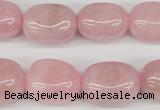 CNG22 15.5 inches 12*17mm nuggets rose quartz gemstone beads