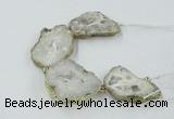 CNG2310 7.5 inches 25*35mm - 35*40mm freeform druzy agate beads