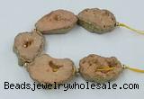 CNG2311 7.5 inches 25*35mm - 35*40mm freeform druzy agate beads