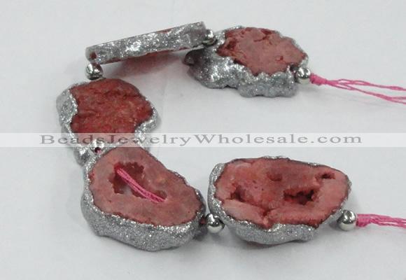 CNG2319 7.5 inches 25*35mm - 35*40mm freeform druzy agate beads