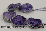 CNG2330 7.5 inches 35*40mm - 45*50mm freeform druzy agate beads