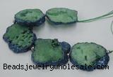 CNG2360 7.5 inches 40*50mm - 55*60mm freeform druzy agate beads