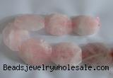 CNG2540 48*58mm – 50*60mm nuggets rose quartz beads wholesale