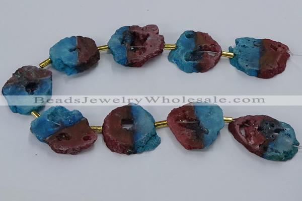 CNG2552 15.5 inches 30*40mm - 45*50mm freeform druzy agate beads