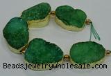 CNG2563 7.5 inches 25*35mm - 30*40mm freeform druzy agate beads