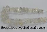 CNG2577 15.5 inches 10*20mm - 15*35mm faceted nuggets white crystal beads