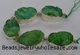 CNG2601 7.5 inches 25*35mm - 30*40mm freeform druzy agate beads