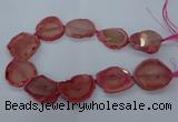 CNG2610 15.5 inches 30*35mm - 40*45mm freeform agate beads