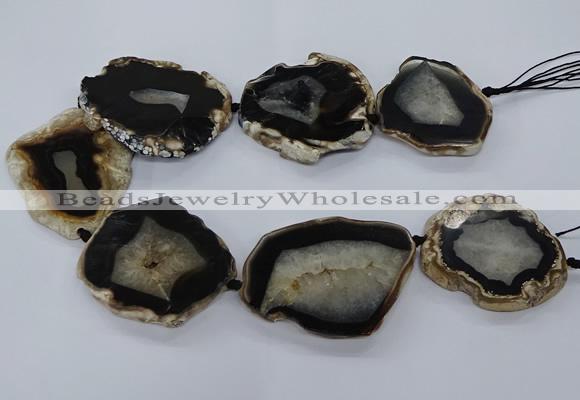 CNG2615 15.5 inches 45*50mm - 50*60mm freeform druzy agate beads