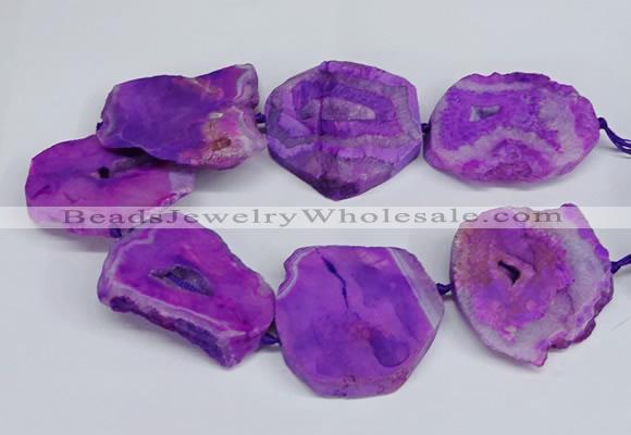 CNG2672 15.5 inches 30*40mm - 40*50mm freeform druzy agate beads