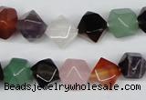 CNG27 15.5 inches 12*12mm faceted nuggets mixed gemstone beads