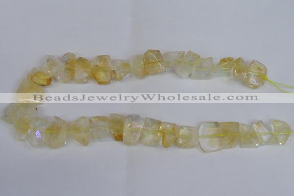 CNG2706 15.5 inches 13*18mm - 15*20mm freeform natural citrine beads