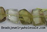 CNG2707 15.5 inches 13*18mm - 15*20mm freeform lemon quartz beads