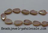 CNG2721 15.5 inches 18*28mm - 20*30mm freeform rose quartz beads