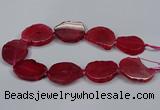 CNG2777 15.5 inches 30*35mm - 35*40mm freeform agate beads