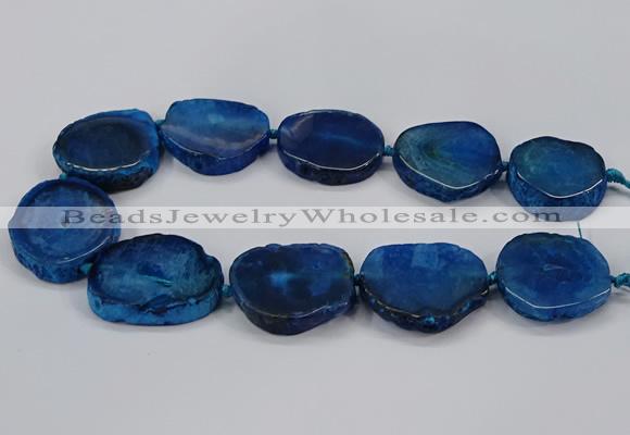 CNG2778 15.5 inches 30*35mm - 35*40mm freeform agate beads